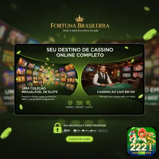 Ilustração de Explore os Slots no 222t e Conquiste Cashback VIP