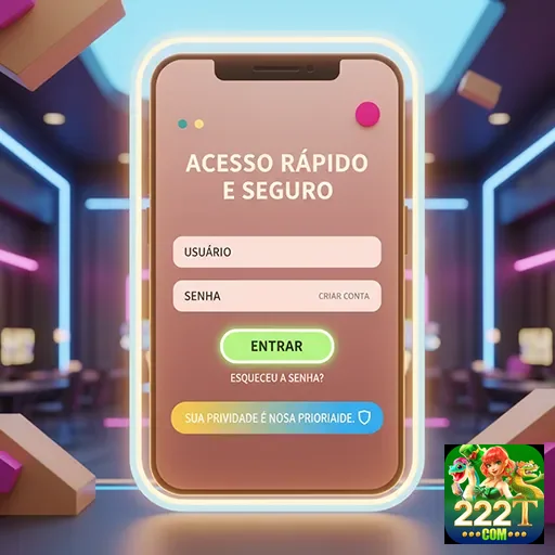 Ilustração de Explore os Slots no 222t e Conquiste Cashback VIP