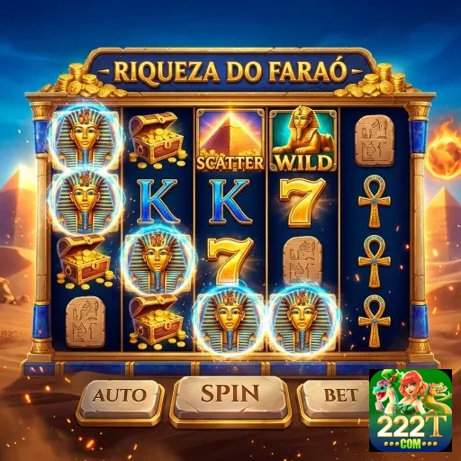 Ilustração de Explore os Slots no 222t e Conquiste Cashback VIP